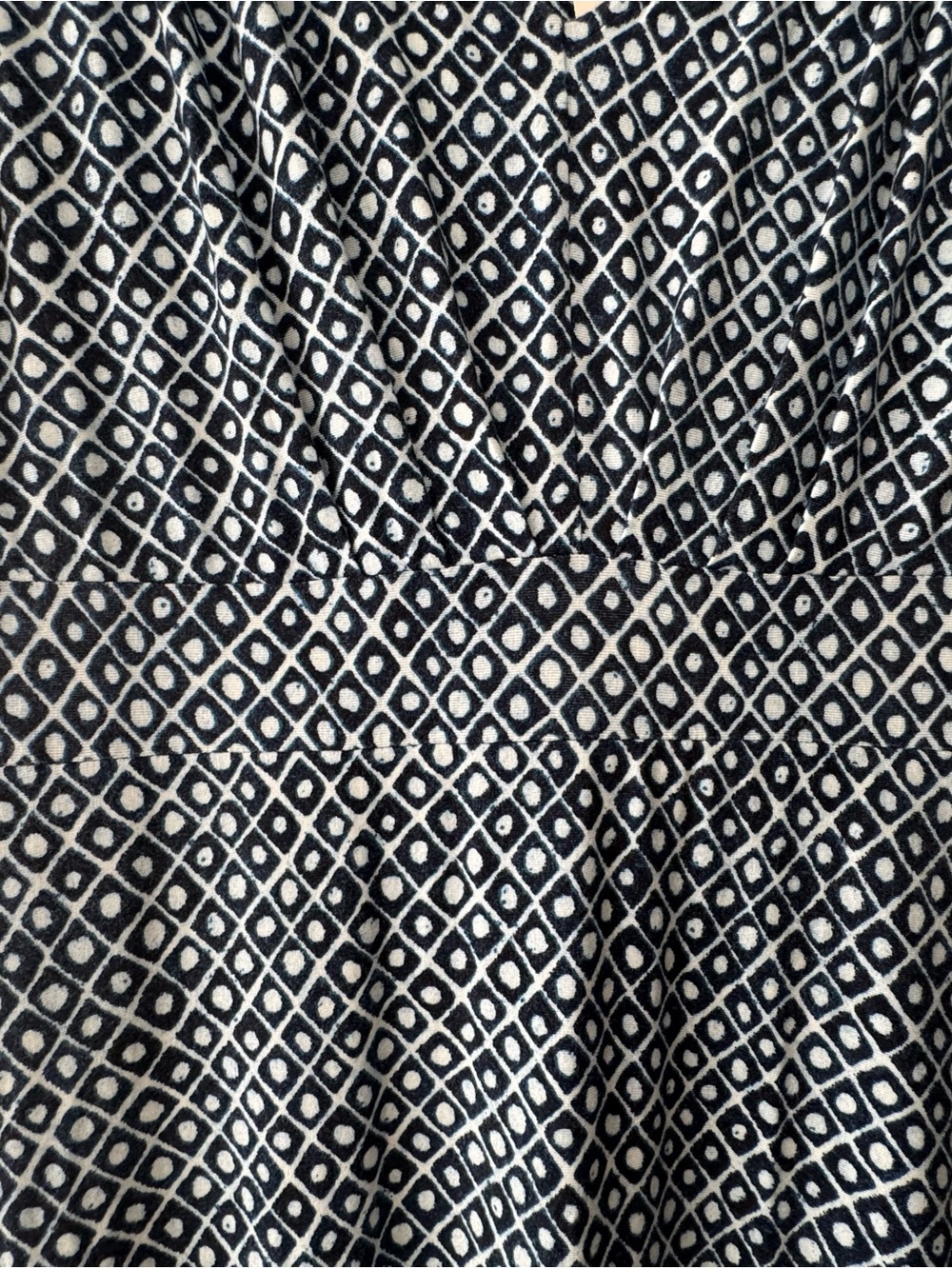 NIC+ZOE Navy & White Sleeveless Midi Dress with Geo Print, NWT, Size M - Picture 2 of 3
